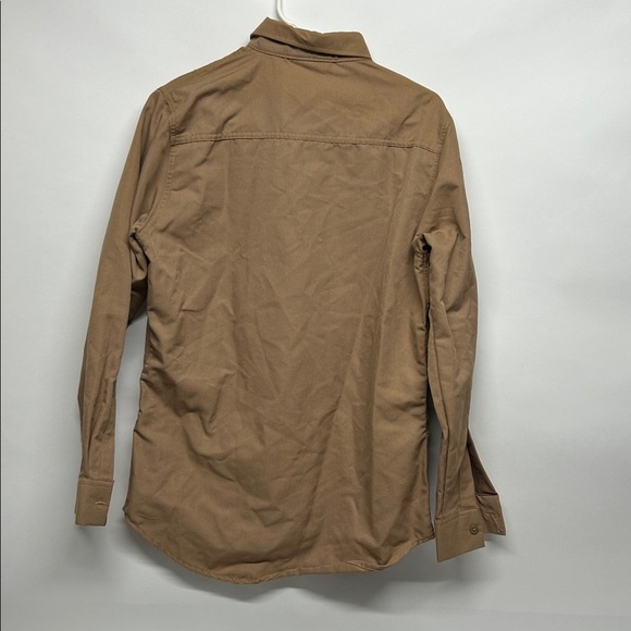 Men's size 38R small work right FR flame resistant tan button shirt new with tax - Picture 5 of 11